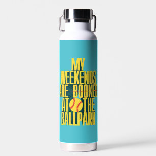 Botella De Agua Fin de semana divertido de sóftbol en el parque de