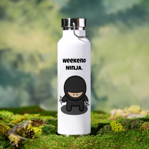 Botella De Agua Fin de semana Ninja Divertido Personalizado de Jap