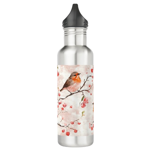 Botella De Agua Finca acuática en un nevado árbol de invierno y ba (Izquierda)