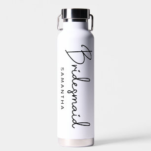 Botella De Agua Firma manuscrita personalizada dama de honor