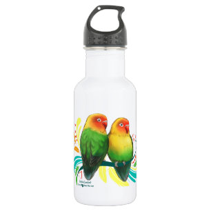 Botella De Agua Fischer Lovebirds