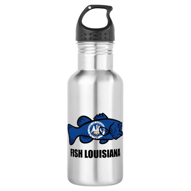 Botella De Agua Fish Louisiana (Anverso)