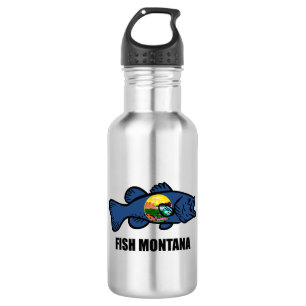 Botella De Agua Fish Montana Bass
