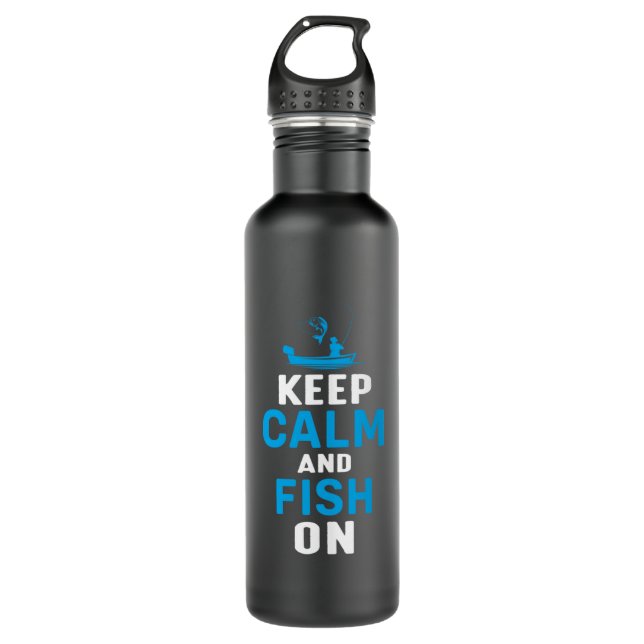 Botella De Agua Fisher Gift Keep Calm And Fish On (Anverso)