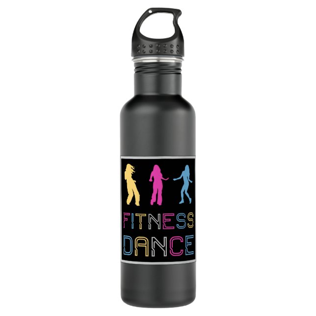 Botella De Agua Fitness Dance Gym Dancing Workout Sport Gift Idea (Anverso)