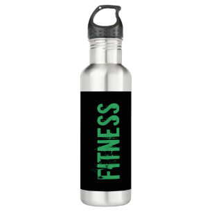 Botella De Agua Fitness Personal Trainer Bodybuilding Moderno Negr