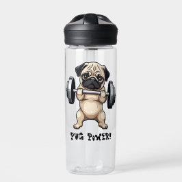 Botella De Agua Fitness Pug