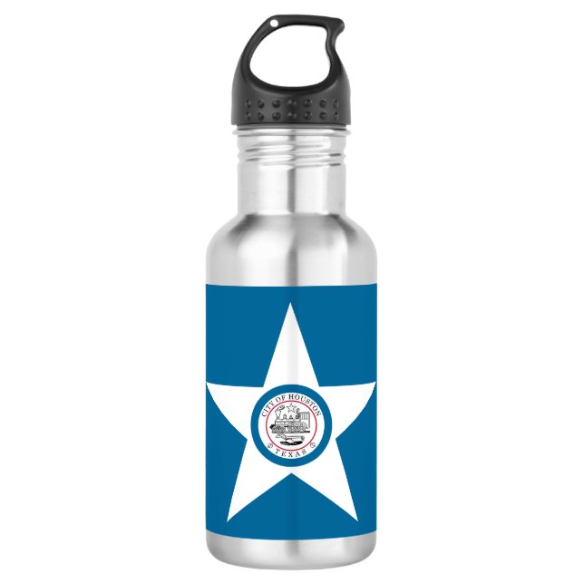 Botella De Agua Flag of city of Houston, Texas Water Bottle (Anverso)