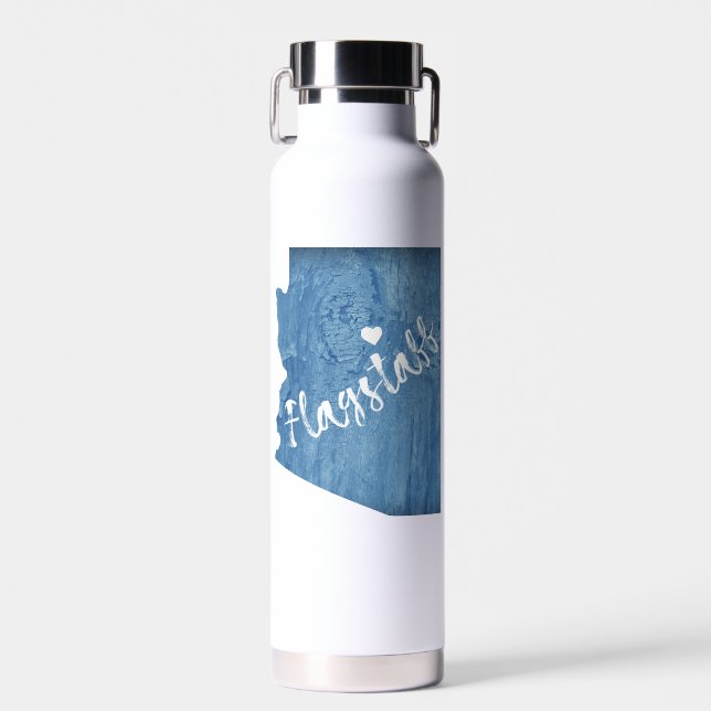 Botella De Agua Flagstaff Arizona Wood Grain (Delantero)