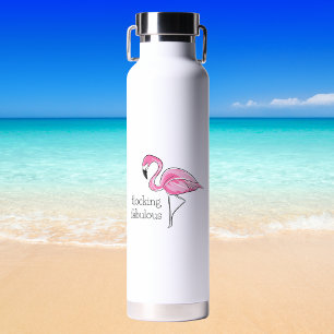 Botella De Agua Flamenco Rosa Agrupándose Fabuloso