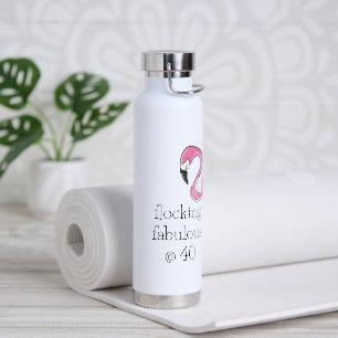 Botella De Agua Flamenco Rosa Rebaño Fabuloso Cuarenta 