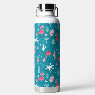 Botella De Agua Flamencos tropicales