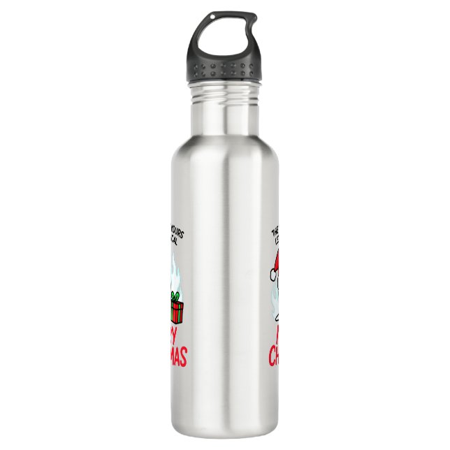 Botella De Agua Flaming Snowman Christmas Insulated Holiday (Anverso)