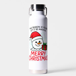 Botella De Agua Flaming Snowman Christmas Insulated Holiday Tumble
