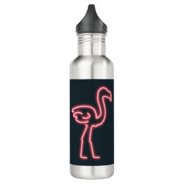 Botella De Agua Flamingo en rosa neón