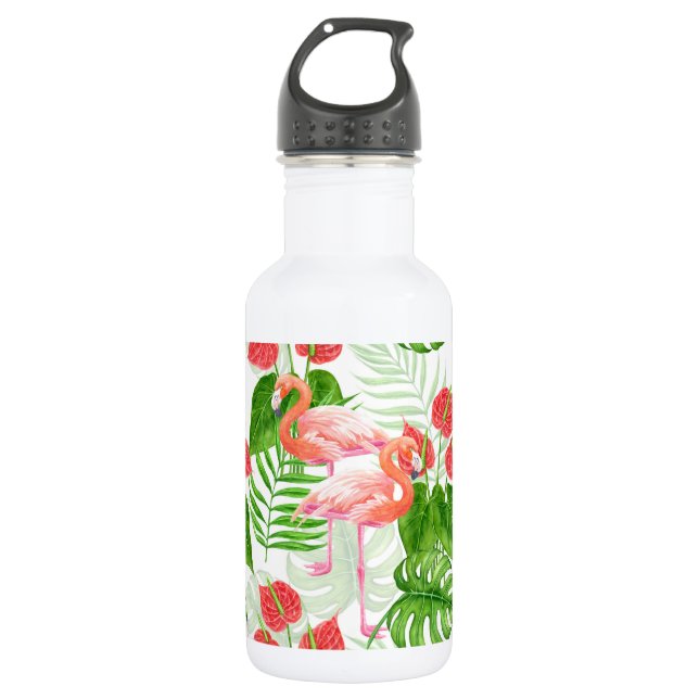 Botella De Agua Flamingo garden (Anverso)
