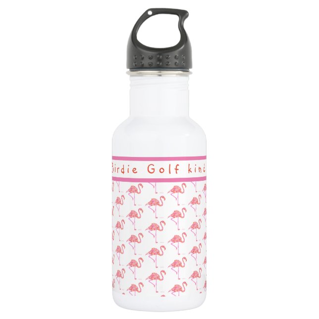 Botella de agua Flamingo personalizada (Anverso)