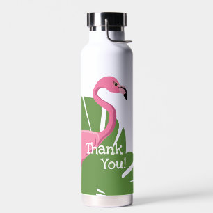 Botella De Agua Flamingo rosa personalizado Ducha tropical de novi