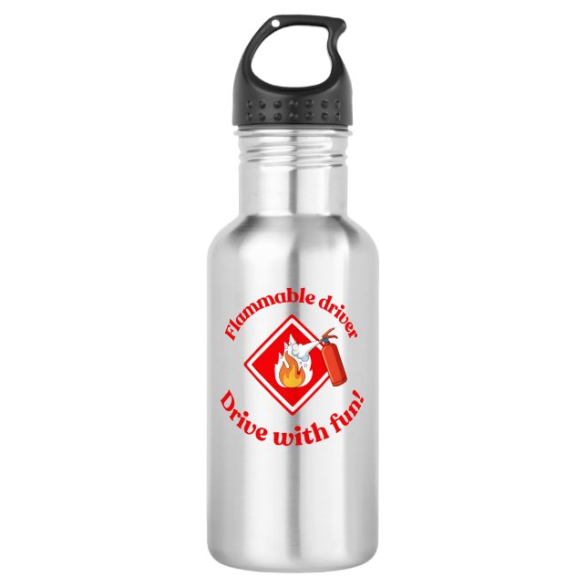 Botella De Agua Flammable Driver Trucker Gift | Funny ADR Hazmat (Anverso)