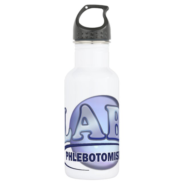 Botella De Agua FLEBOTOMISTA Fun Blue LOGO (Anverso)