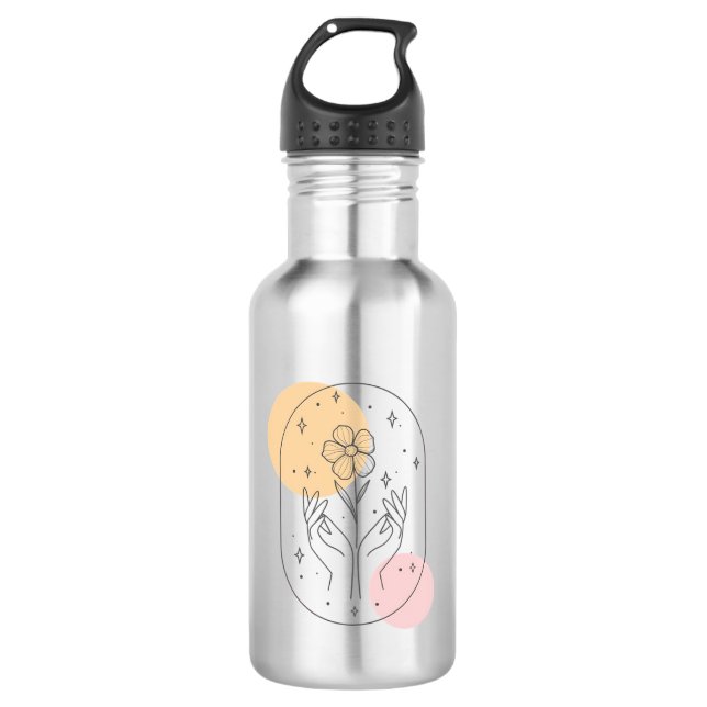 Botella De Agua Flor (Anverso)