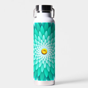 Botella De Agua Flor azul Mandala-68566