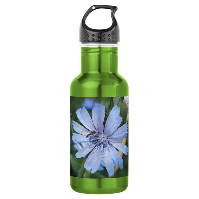 Botella De Agua Flor azul radicchio (Anverso)