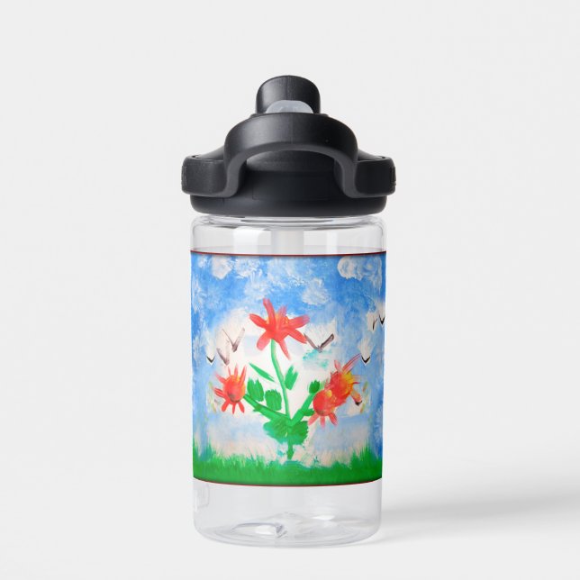 Botella De Agua Flor Bouquet (Parte trasera)