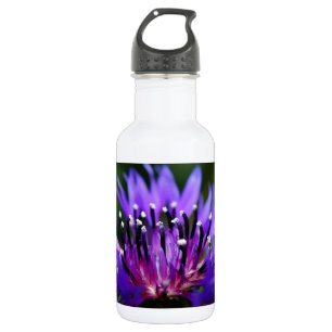 Botella De Agua Flor de Aciano Azul Florece Paz Amor Destino