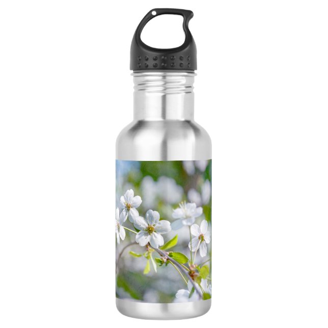 Botella De Agua Flor de cerezo blanco (Anverso)