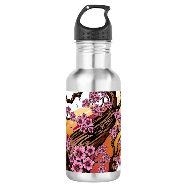 Botella De Agua Flor de cerezo salvaje (Anverso)