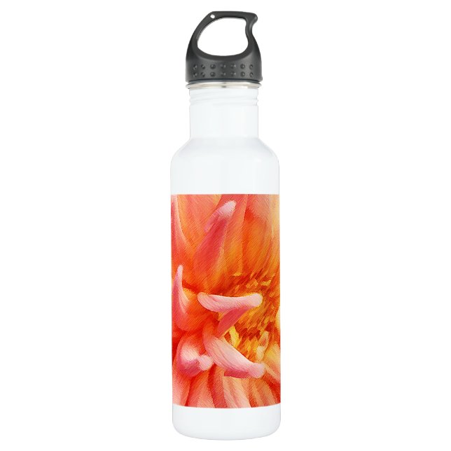 Botella De Agua Flor de Dahlia deslumbrante (Anverso)