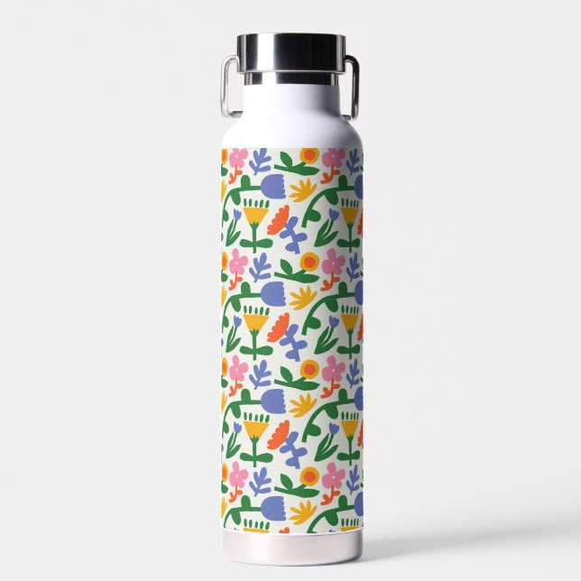 Botella De Agua Flor de diversión de primavera (Delantero)