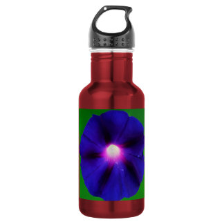Botella De Agua Flor de Gloria de la Mañana Púrpura
