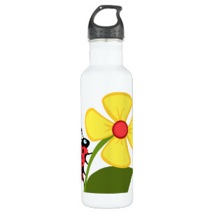 Botella De Agua Flor de la mariquita