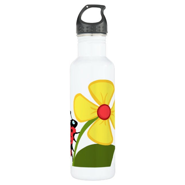 Botella De Agua Flor de la mariquita (Anverso)