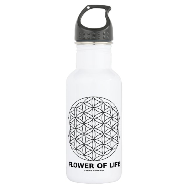 Botella De Agua Flor de la vida (geometría sagrada) (Anverso)