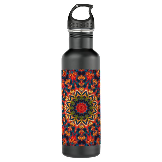Botella De Agua Flor de Psychedlic (Anverso)