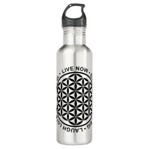 Botella De Agua Flor De Símbolo De La Vida - Reglas De La Vida 1