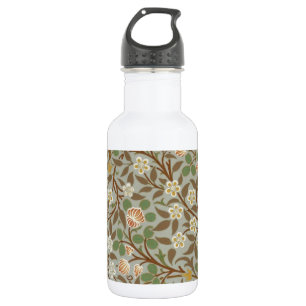 Botella De Agua Flor de trébol botánico de William Morris