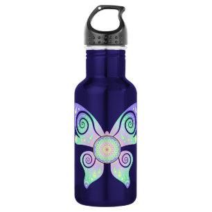 Botella De Agua Flor de vida / Blume des Lebens - mariposa