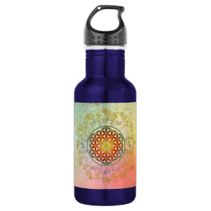 Botella De Agua Flor de vida / Blume des Lebens - Ornament IV BG