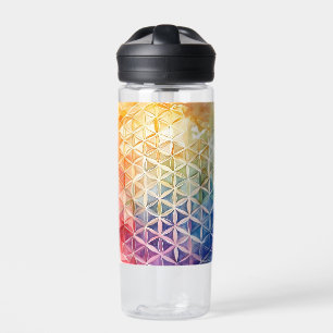 Botella De Agua Flor de vida - Pintura de acuarela