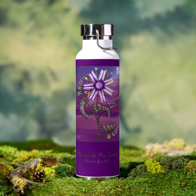 Botella De Agua Flor en el desierto (Al aire libre (girado))