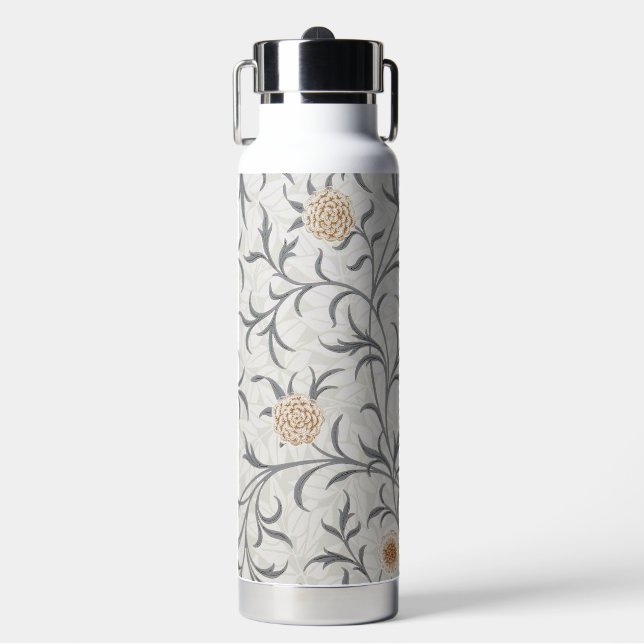 Botella De Agua Flor, Estampado Floral, William Morris (Frente)