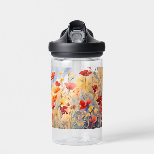 Botella De Agua flor floral (Delante)