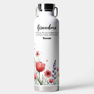 Botella De Agua Flor floral Happy Mother's 32oz Water Bottle
