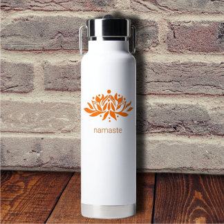 Botella De Agua Flor Lotus de floración de personalizable