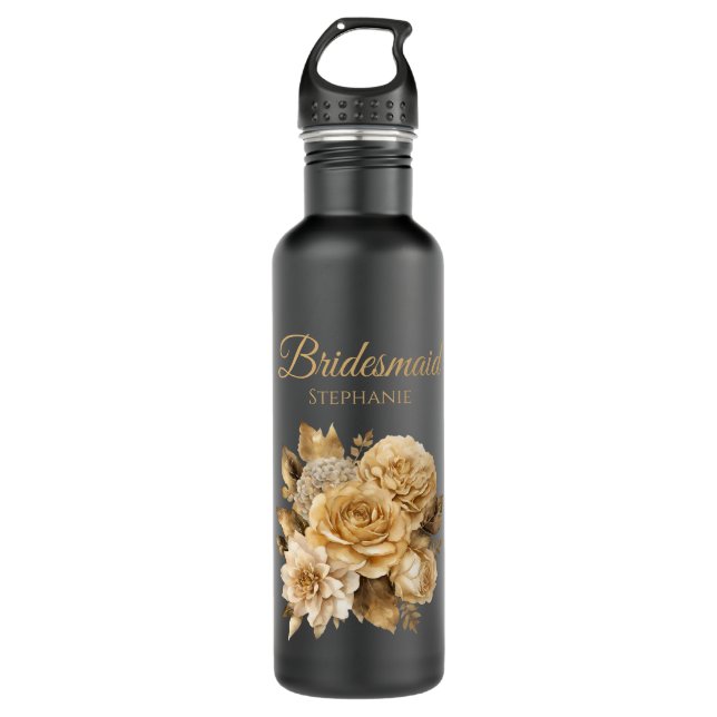 Botella De Agua Flor neutra Bouquet-Bridesmaid- (Anverso)