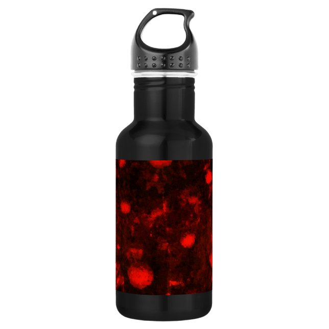 Botella De Agua Flor roja- (Anverso)